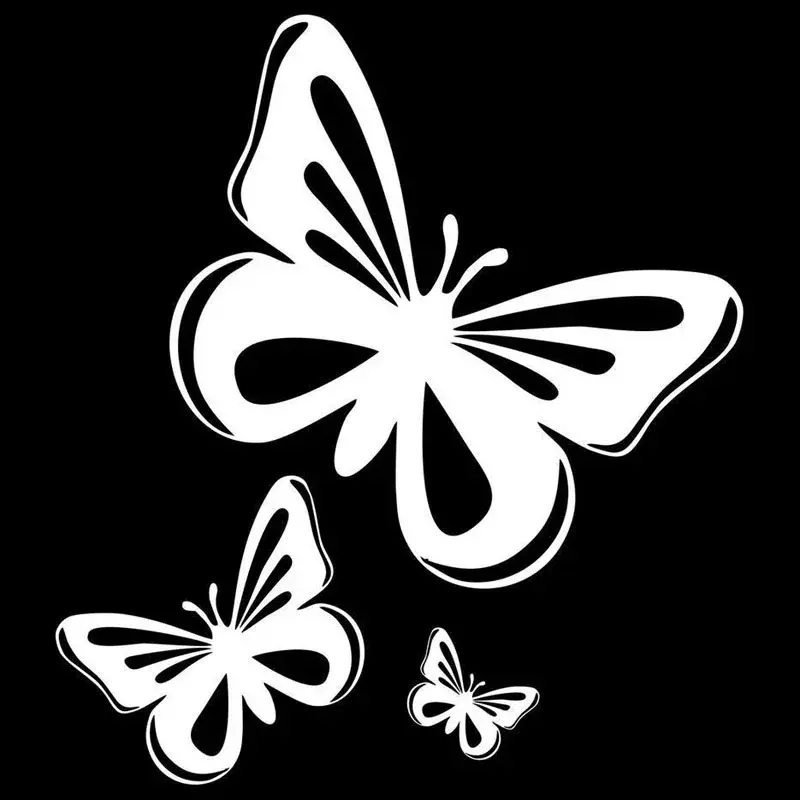 Beautiful Butterflies Fashion Vinyl Car Stickers Animal Car Styling Decals Automobile Decoration Decal,17cm*15cm