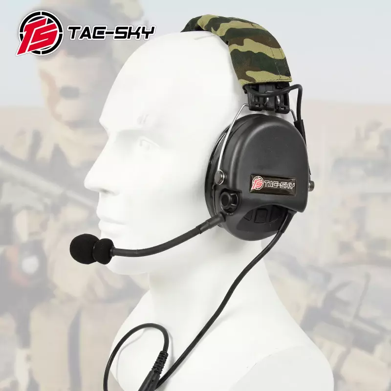 TS TAC-SKY Silicone Earmuffs Hearing Protection Airsoft Military Shooting Headset TCIHEADSET LIBERATOR II Hunting Headset