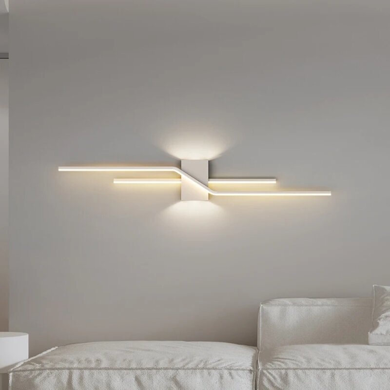 Nuova lampada da parete a LED con Design a striscia lunga per comodino corridoio armadi per camera da letto illuminazione per interni decorazione da parete applique da parete infissi De