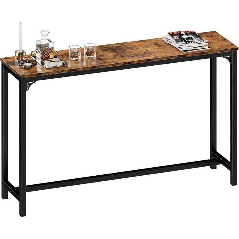 Барный столик, журнальный столик, прямоугольный высокий стол для кухни и обеденного стола, прочная металлическая рама, бесплатная доставка