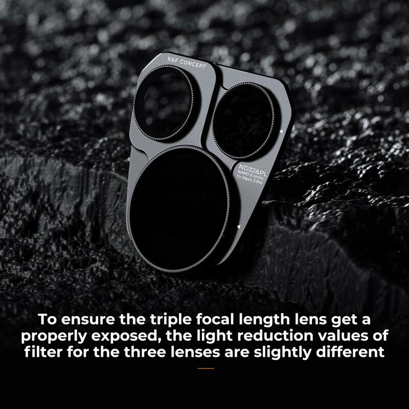 K&F Concept Drone Filter For DJI Mavic 3 Pro 2 in 1 Kit 4pcs (ND8&PL+ND16&PL+ND32&PL+ND64&PL) 28 Layers Coated Anti-reflective