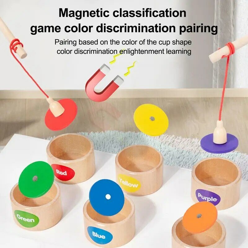 Color Sorting Toys Color & Shape Sorting Game Color Shape Recognition Educational Toys For Kids Boys Girls Montessori Wooden