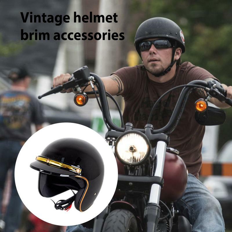 Motorrad Gesichts schutz Helme Visier mit UV-Schutz einfach zu installieren Vintage-Stil Helme Zubehör für Motocross Half Face