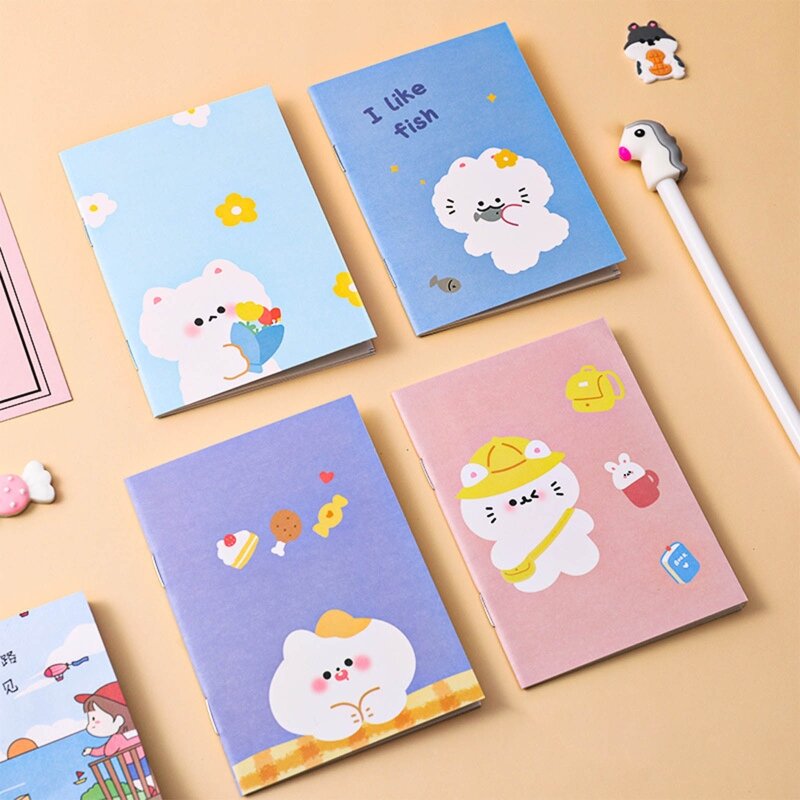 Small Pocket Notepad Planner Mini Notebook Lined for Women Girl Office Worker Dropship