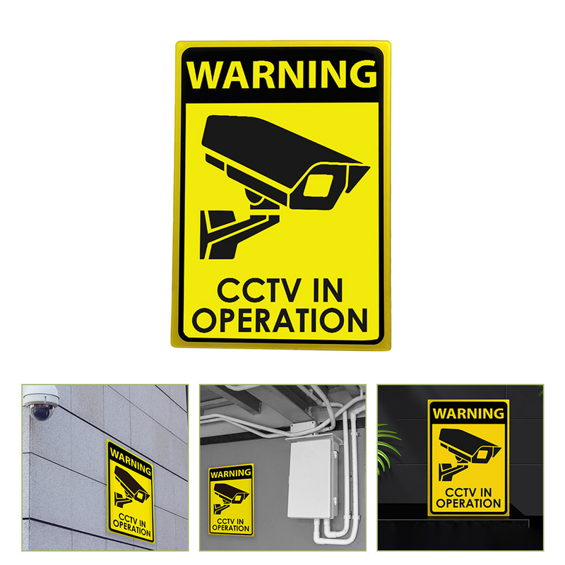 Videobewakingsemblemen Videobeveiligingswaarschuwingsemblemen Voor Cctv-Bewakingssysteem Voor Buitenbewakingssysteem