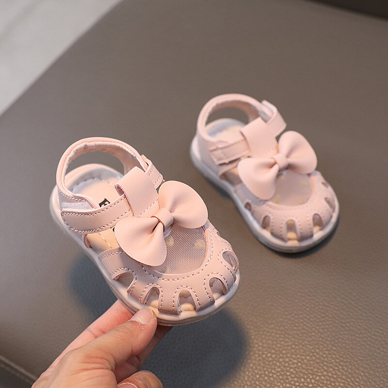 2023 verão New Child's Shoe sandálias do bebê Crianças anti-derrapante sola macia aprendizagem sapatos princesa das meninas sapatos