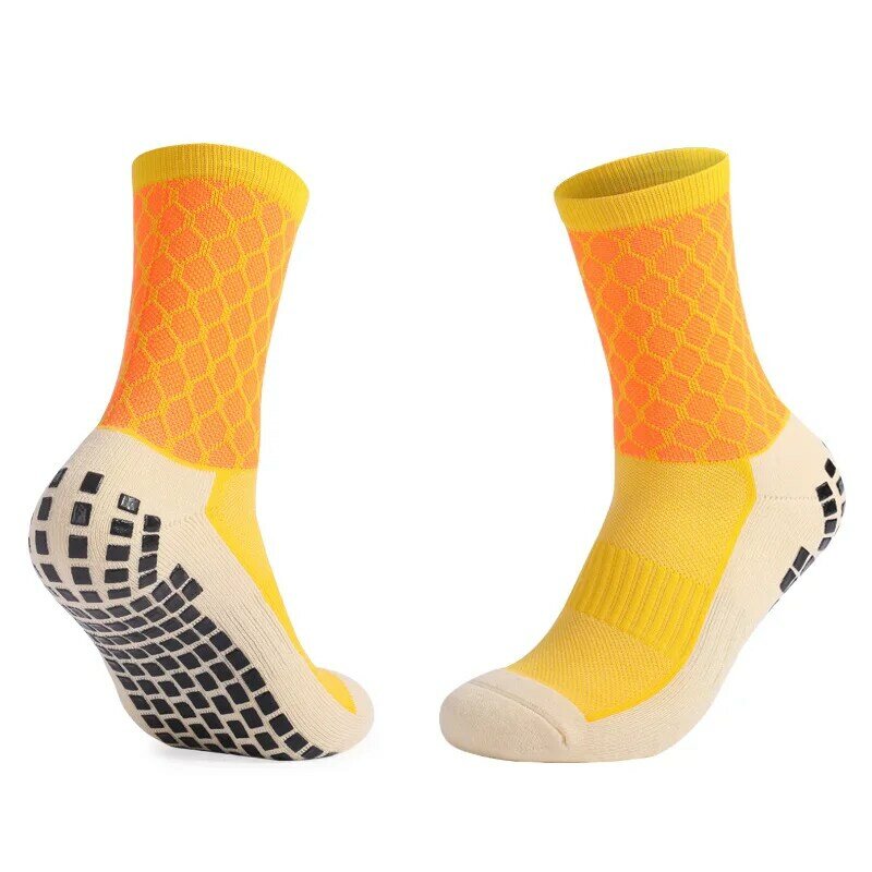 2022 New ANTI SLIP Football Socks Mid Calf Non Slip Soccer Cycling Sports Socks Mens
