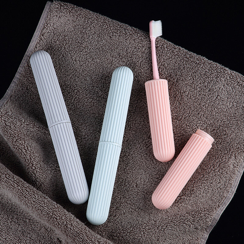 Casing sikat gigi multifungsi dengan penutup sikat gigi perjalanan luar ruangan portabel kotak pelindung tahan debu perlengkapan rumah tangga