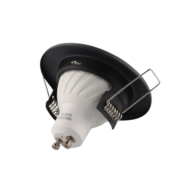 Металлический белый/черный/хромированный/никелевый корпус GU10, утопленный светильник, фиксированный Точечный светильник, корпус