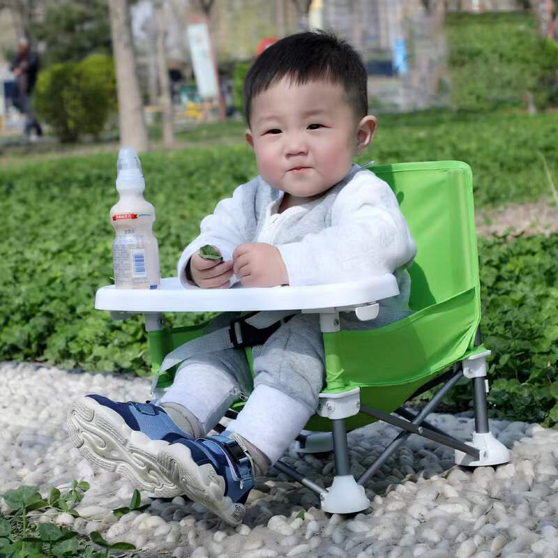 Kursi Kemah luar ruangan, kursi tinggi portabel lipat Mini untuk bayi balita