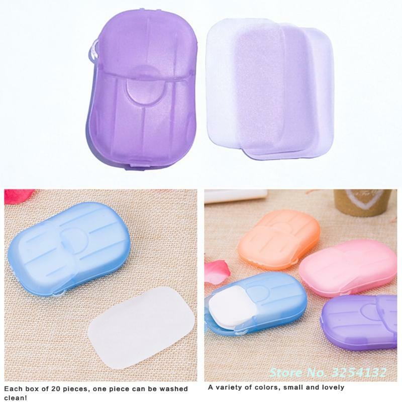 6 Boxes  Soap Paper Sheets Portable Disposal Travel Scented Wash Hand Slice Sheet Foaming Slide Flakes for Hotel Outdoor
