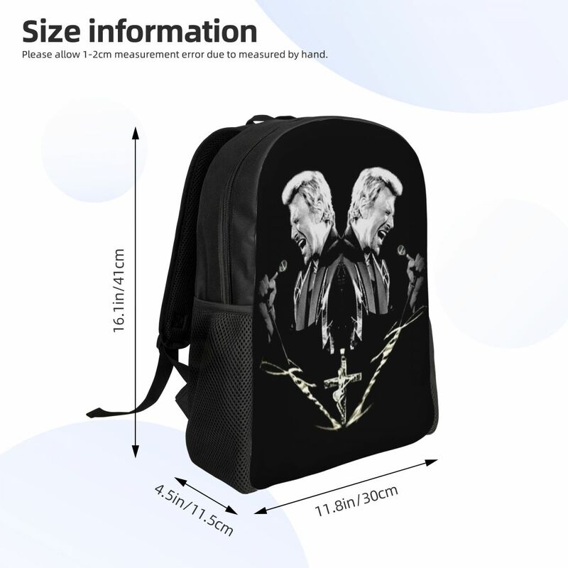 Johnny Hallyday Rock Music Backpack for Women Men Water Resistant College School French Singer Bag Printing Bookbag