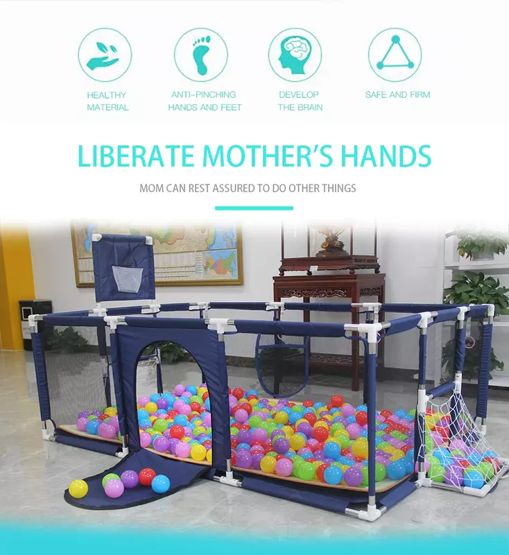 IMBABY Playpen For Children Multiple Styles Baby Pool Balls Bed Fence Kids Indoor Basketball And Football Play Yard