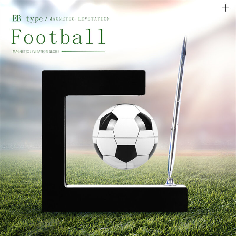Schwimmender Fußball der Magnets chwebebahn mit LED-Licht 3in Fußball für Home-Office-Schreibtisch Gadget Dekor Geburtstags geschenk für Männer Kind