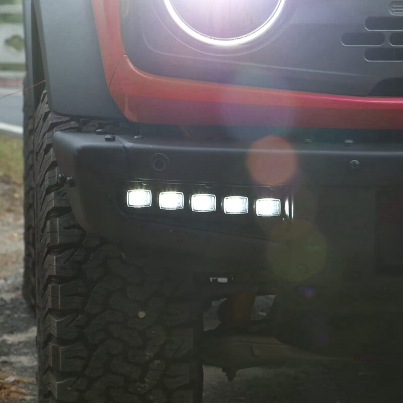 Conjunto de luces antiniebla LED para Ford Bronco 2021-2023 2/4, accesorios de repuesto para puerta, luces antiniebla de parachoques, luces de circulación diurna