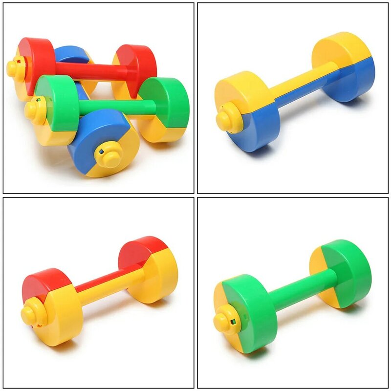 Zabawki do hantli dla dzieci sztanga do przedszkola gospodarstwa domowego zabawki dla dzieci materiały do ćwiczeń plastikowe sztangi dla dzieci sprzęt maluch