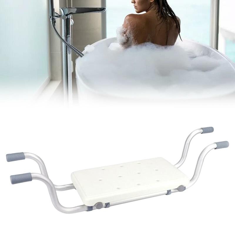 Banco de baño ajustable suspendido, silla de ducha ligera, tablero de baño, bandeja de bañera para lesionados, resistente y cómoda, hasta 300 libras