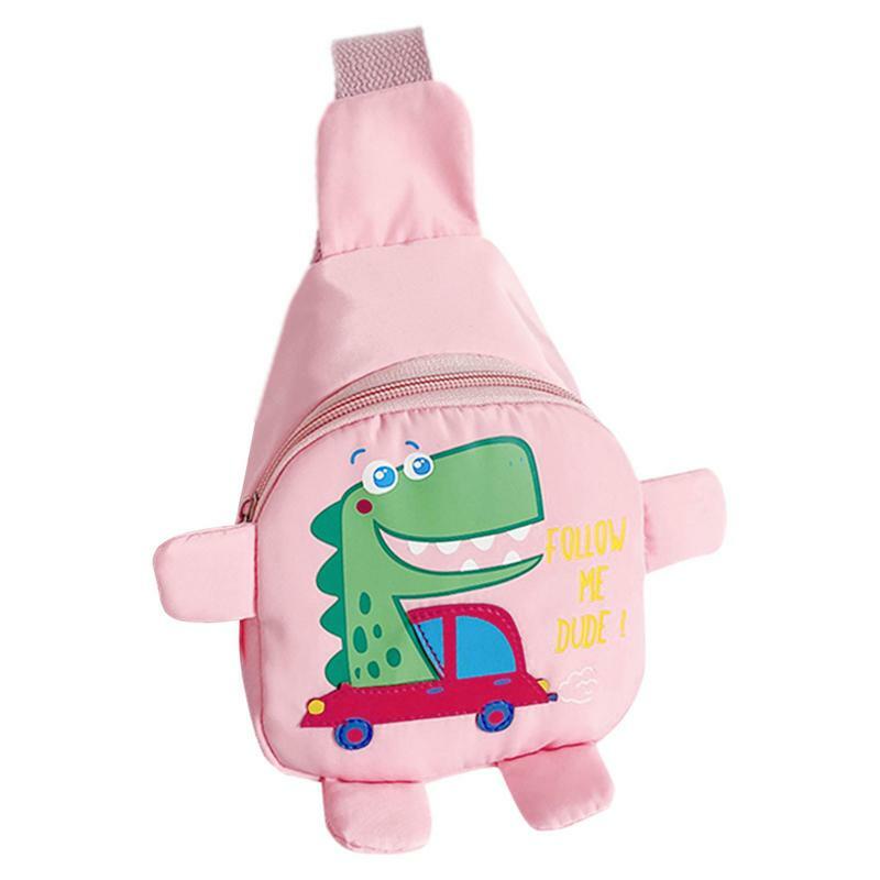 Zaino a tracolla per bambini Cute Dinosaur Cartoon Chest Bag zaino da viaggio Unisex con una spalla per bambini ragazzi e ragazze