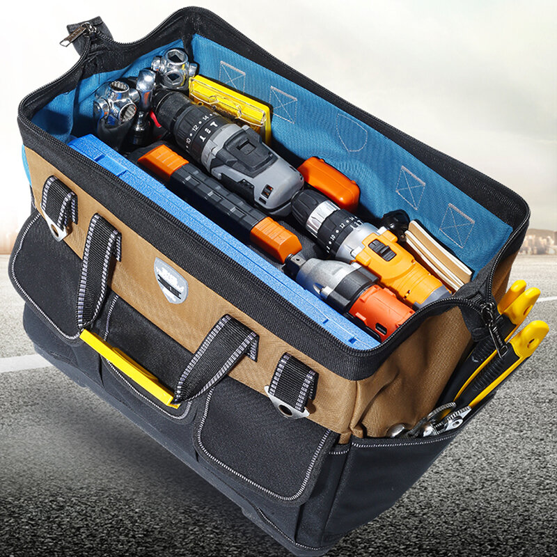 Tool Bag Portable Electrician Tool storage Bag Multifunction Repair Installation Canvas Large Thicken Tool Box Work Pocket