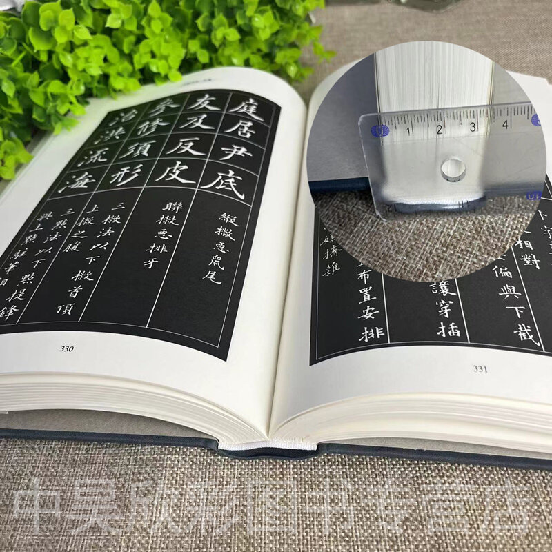 Um livro de caligrafia chinesa, escrito por Ren Siyuan, praticando caligrafia, comumente usado, Idiomas
