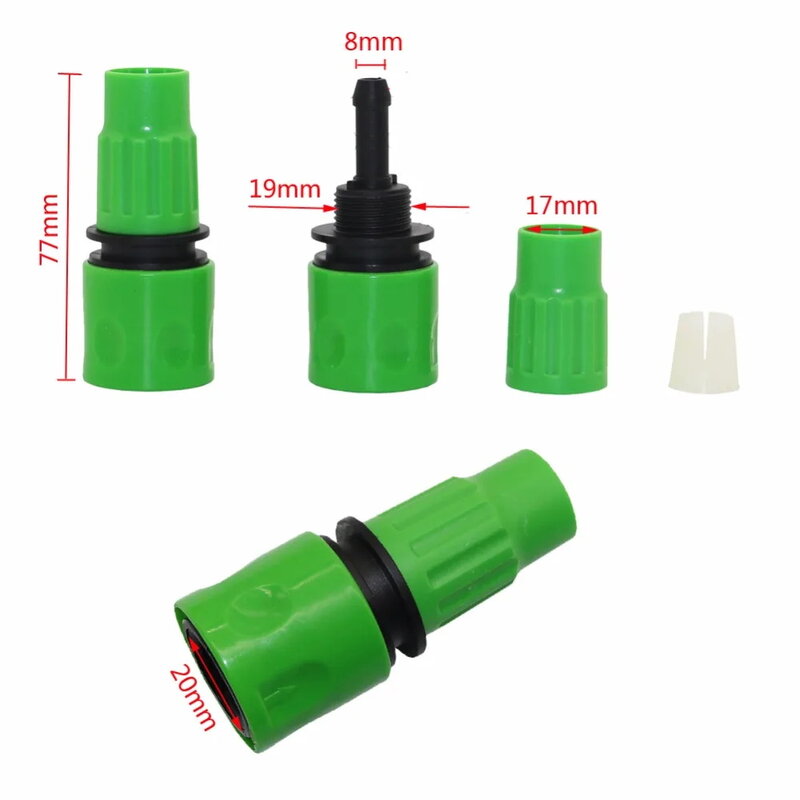 Garden Irrigation 3/8" Telescopic Pipe Quick Connector Water Gun Accessories Car Washing Repair Coupling 8/11mm Hose Fittings
