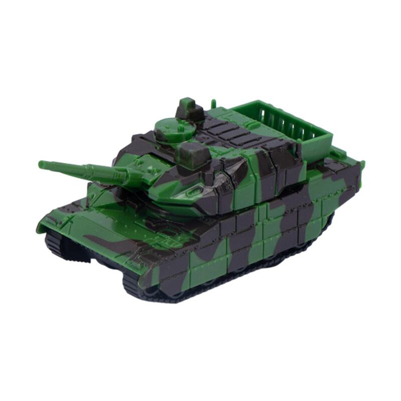 Brinquedo modelo de tanque pull back para crianças, mini veículo pullback, movimento com torre, presente para meninas e meninos, 3-7 anos