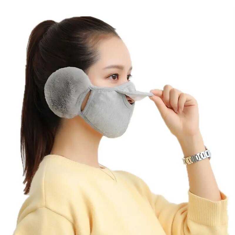Demi-masque facial coupe-vent pour hommes et femmes, cache-oreilles chauds, cache-cou en coton respirant, 03/Open, résistant au froid