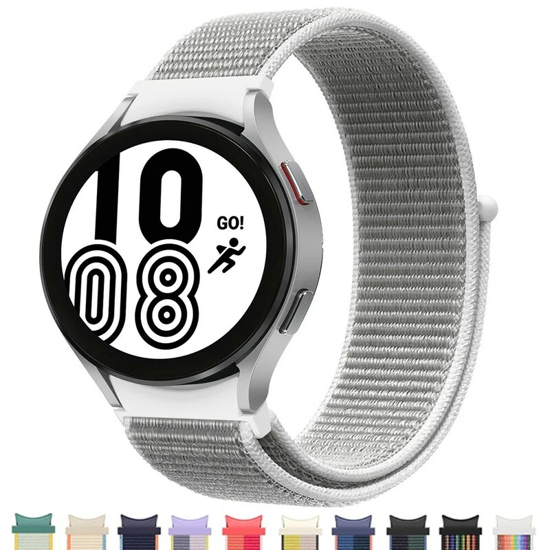 Banda para Samsung Galaxy Watch, Cinto Desportivo, Pulseira de Loop de Nylon, Bracelete Clássica, 6-5 Pro-4, 44mm, 40mm, 20mm, 43mm, 47mm