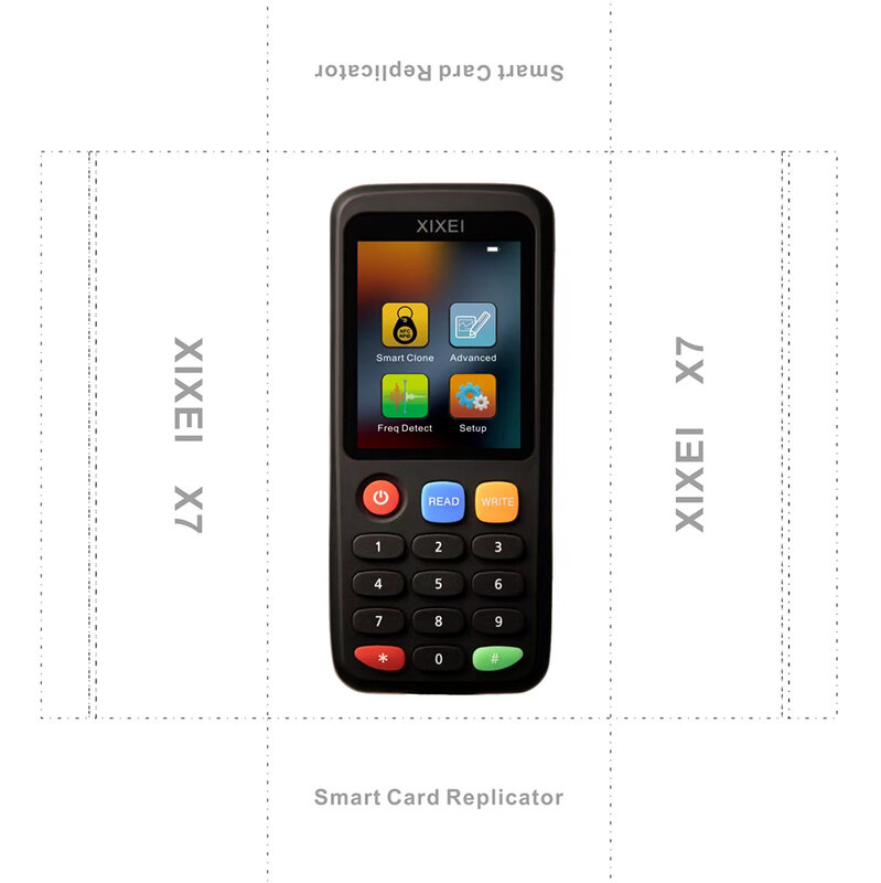 NFC Intelligent Card Reader, X7 RFID Copiadora Duplicadora, Chave ID IC Write, Ntag215 213 Tag Cópia, 125kHz 13.56MHz Token Clone, Novo
