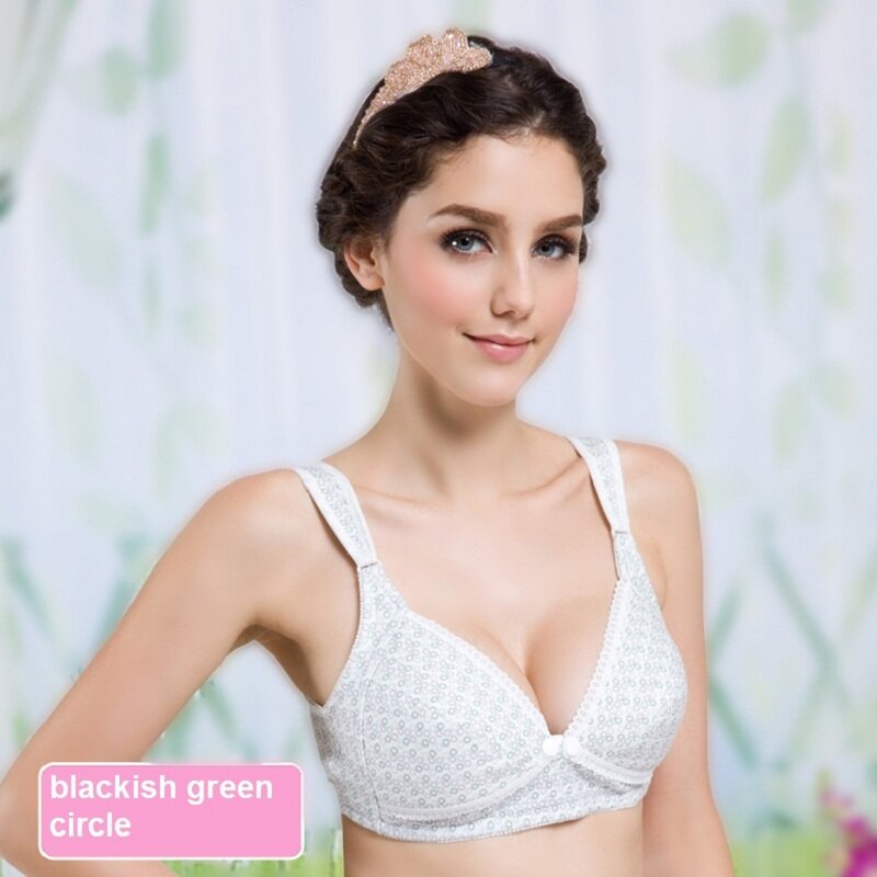 Bộ Đồ Nữ Điều Dưỡng Áo Ngực 100% Cotton Trước Nút Áo Ngực Dành Cho Phụ Nữ Mang Thai Cho Con Bú Quần Lót KF201