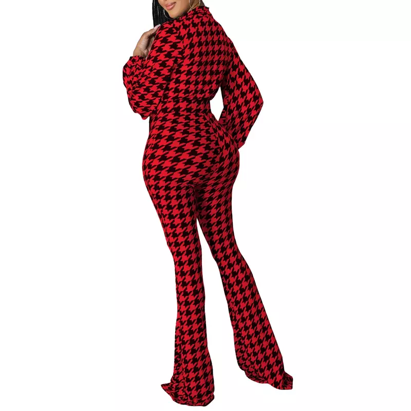 Roupas elegantes dashiki africanas para mulheres, roupas africanas, manga comprida, decote em v, vermelho, amarelo, macacão longo, roupas, outono