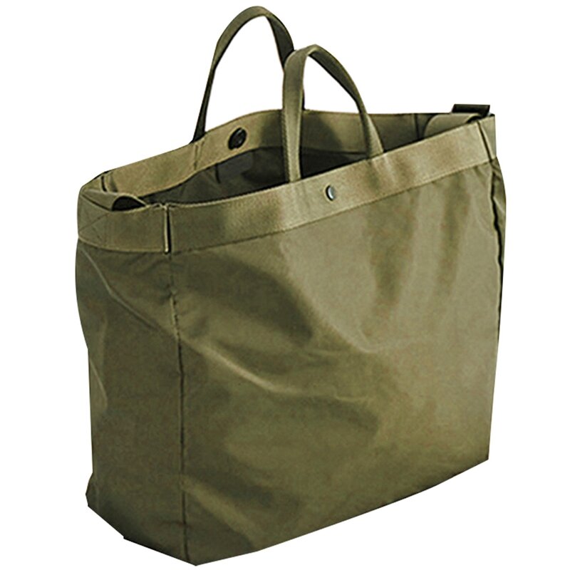 2X tas bahu nilon portabel untuk perjalanan olahraga luar ruangan, tas tangan tahan air, tas Tote besar kasual antik untuk pria, hijau
