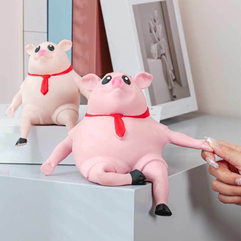 성인용 돼지 짜기 장난감 감압 장난감, 창의적인 만화 모래 조각, 귀여운 돼지 재미있는 스트레스 해소 장난감, 여아 및 남아용 선물