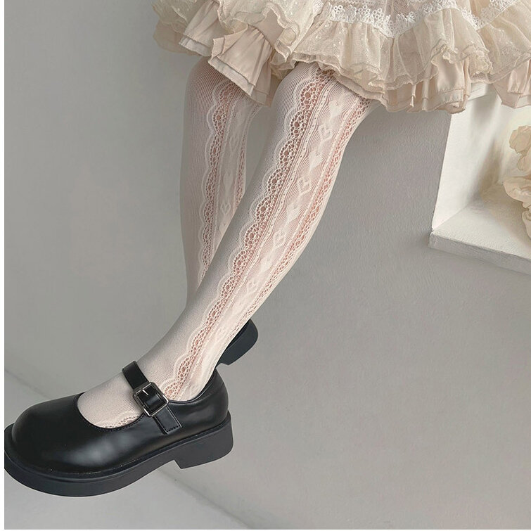 Summer Lolita Girls Pantyhose Fishnet Ballet Dance Mesh Hollow Out Kids Tights Child Geometry Breathable Princess Baby Leggings