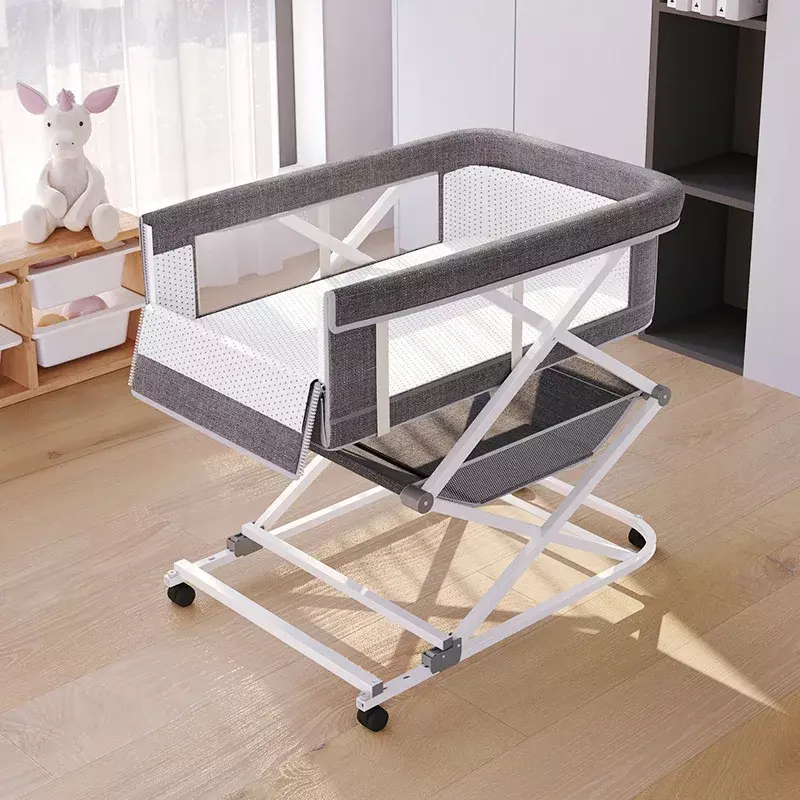 Multi-function Crib Folding and Splicing Queen Bed Portable Bed Removable Newborn Crib Diaper Table Crib