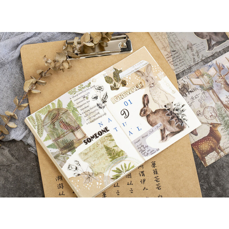 15 sztuk/partia Vntage Bronzing Series naklejki papierowe naklejki dekoracyjne Diy Ablum Diary Scrapbooking etykiety naklejki