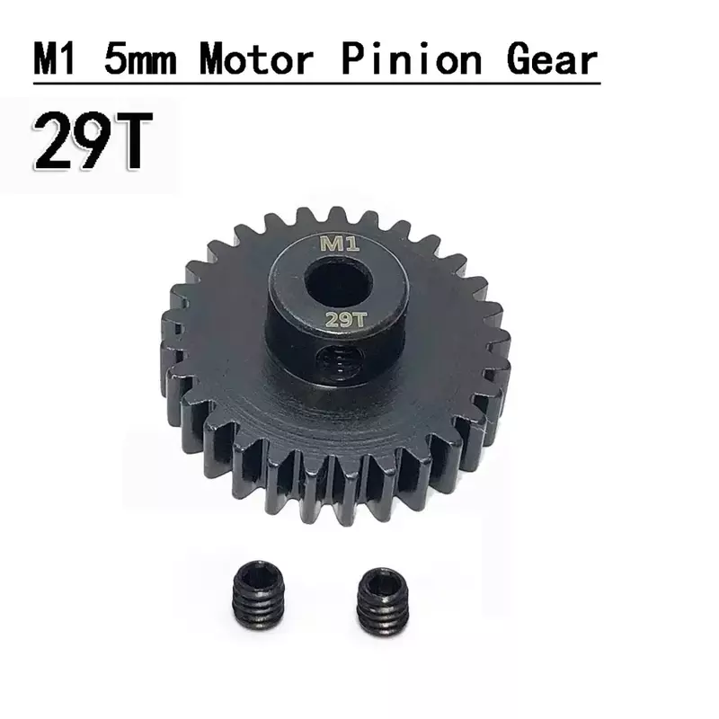 High Quality 11T-30T Material Harden M1 5mm Shaft Metal Pinion Motor Gear for 1/8 RC Buggy truggy Monster truck