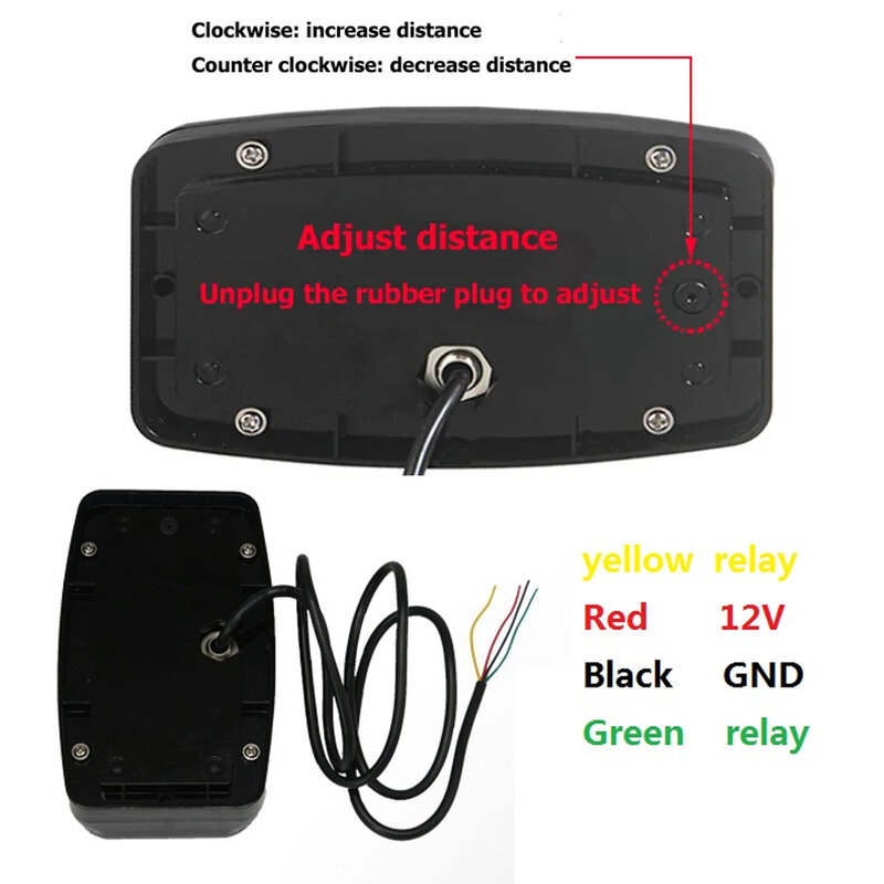 DC12V Wireless Vehicle Detector Infrared Sensor 1~6 m Detect Distance Replace Loop Detector For Car Parking System