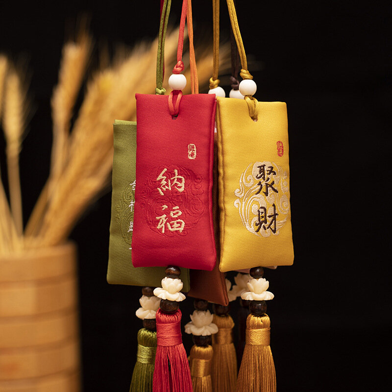 Dragon Boat Festival błogosławieństwo mała saszetka pusta saszetka zawieszka Hanfu z saszetką wisząca na szyję torba z błogosławieństwem brokatowa torba