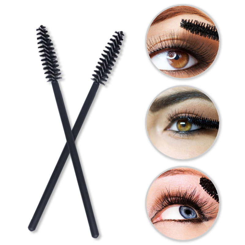 5/50/100pcs Solid Eyebrow Eyelash Brushes Disposable Applicator for Eyelash Extension Makeup Tool Mascara Wands