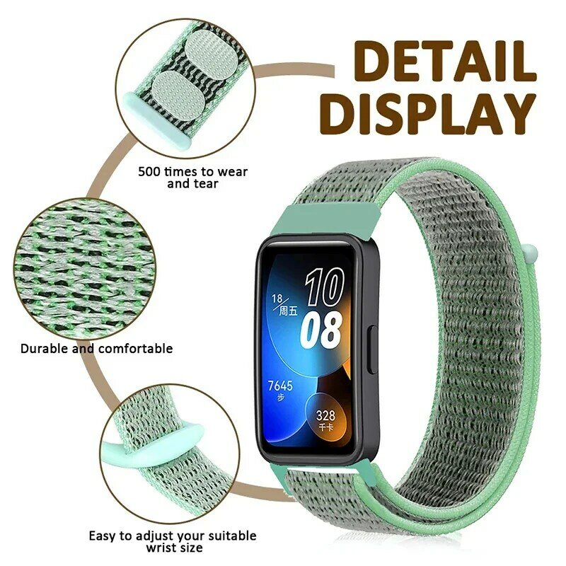 Nylon loop band For Huawei band 8/7 strap accessories Smart watch replacement belt wristband Sport bracelet Huawei band 8 correa