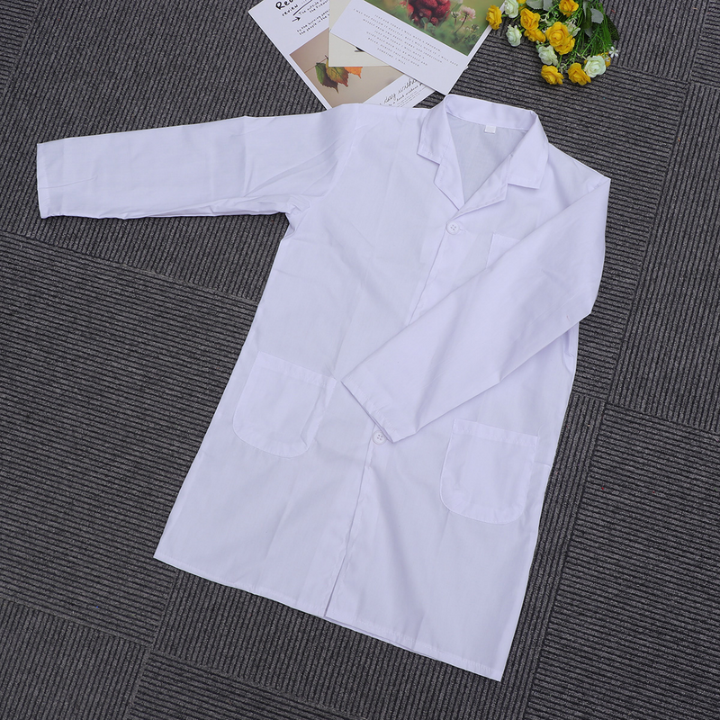Costume For Kids Lab-Gown Children Thin White Coats Lab Uniform For Costume For Kids Cosplay Costumes Clothing