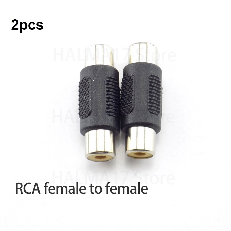 Z męskiego na męskie złącza RCA podwójne Adapter Audio wideo Jack żeński-żeński kabel AV złącze CCTV J17