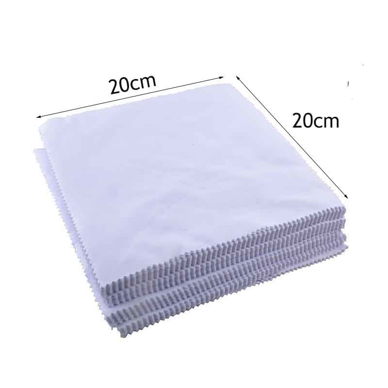 100pcs White 20x20cm Sublimation Microfiber cleaning cloth eye glasses cleaning cloth screen lens cloth Black white