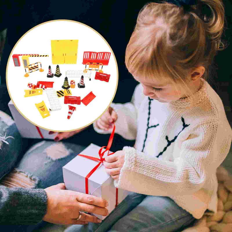Kinderspeelgoed Verkeersbord Set En Mini-Kegels Voor Kinderen Stamonderwijs En Bouw Themafeesten