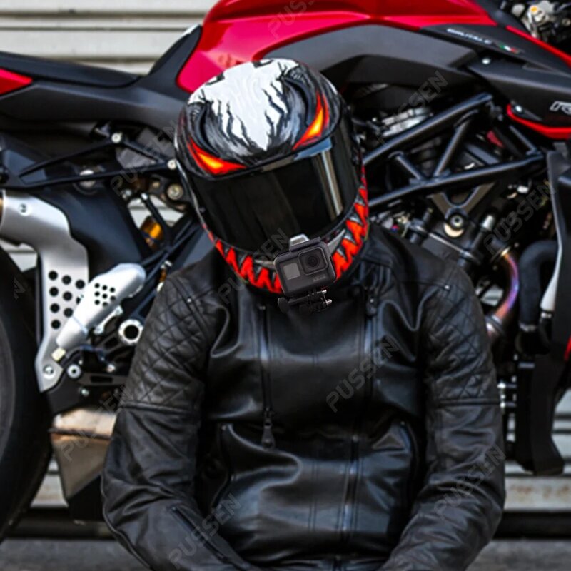 TUYU HJC RPHA 11 프리미엄 맞춤형 오토바이 헬멧, 알루미늄 턱 마운트, 고프로 히어로 12 11 10 9 8 7 Insta360 X3 DJI 카메라용