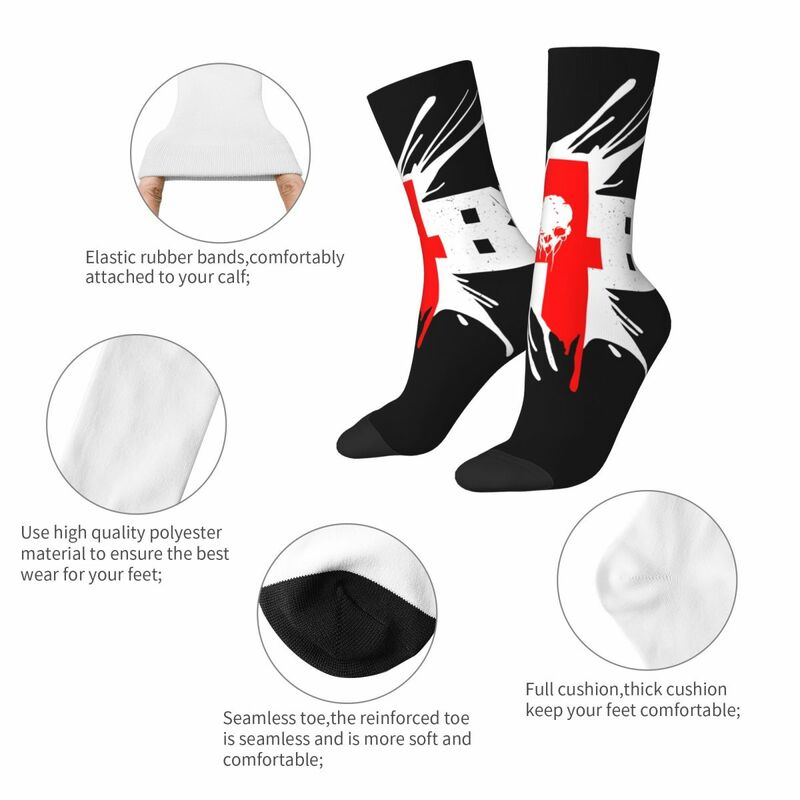 Calcetines de compresión con estampado divertido para hombre y mujer, calcetín Unisex estilo Hip Hop, Vintage, Harajuku, b-back, sin costuras, novedad