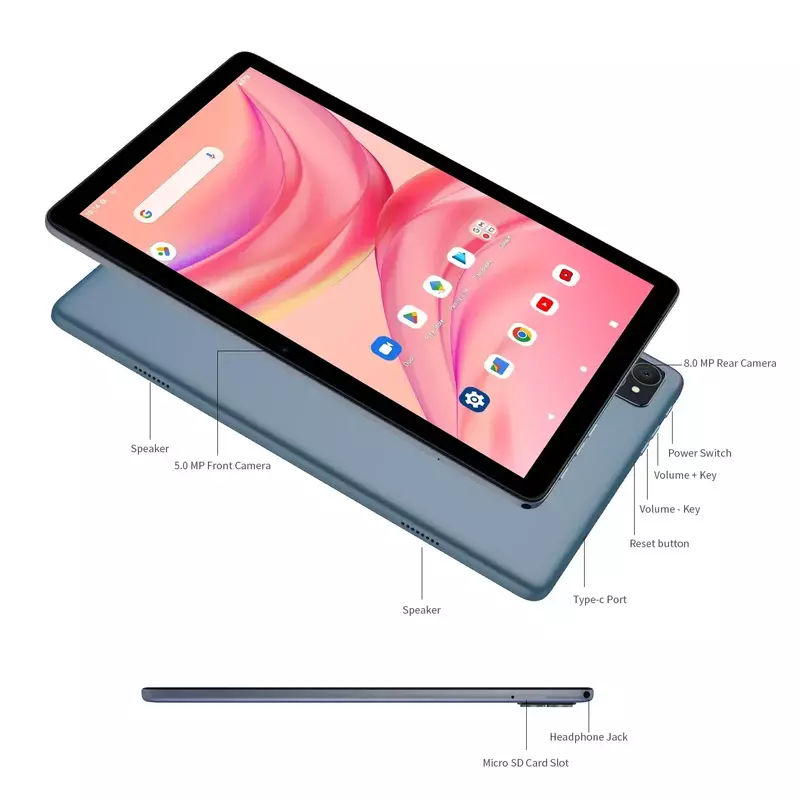 Vasoun Android 13 Tablet 10.1 ", 12Gb (6 6 Uitbreiden) Ram, 128Gb Rom, Octa Core, Dual Sim 4G Ontgrendeld Met 2.4G/5G Wifi Gps