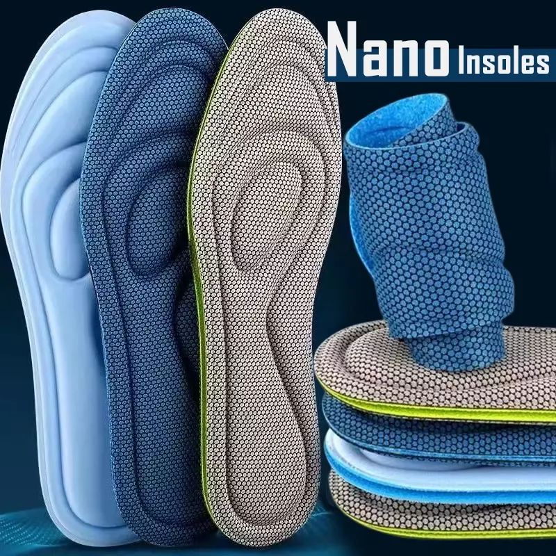Memory Foam Orthopedic Insoles for Shoes Antibacterial Deodorization Sweat Absorption Insert Sport Shoes Running Pads