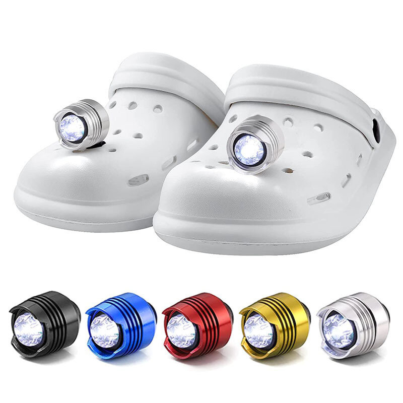 LED 신발 헤드라이트, 야외 스포츠 조명 액세서리, 하이킹 캠핑 신발 장식, 경고등, 야간 비상 램프, 2 개